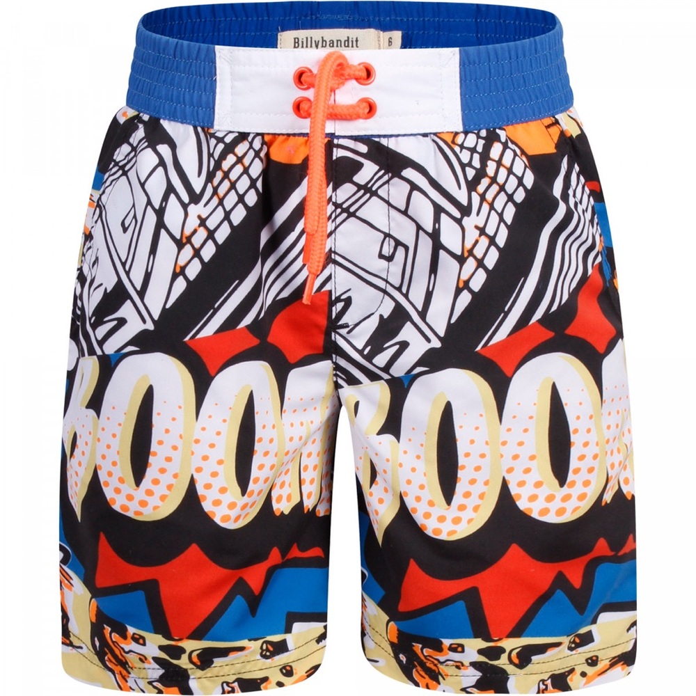 Boys comic book print swimming trunks